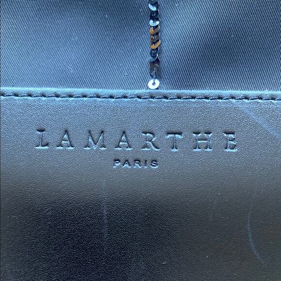 Lamarthe Paris Black Nylon and Leather Tote Bag - Picture 2 of 11